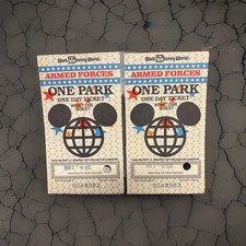 Vintage Disney World Armed Forces Tickets Lot of 2 From 1992