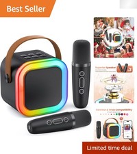 Ultimate Bluetooth Karaoke Speaker with Colorful Lights  Rechargeable Battery