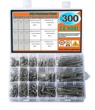 300Pcs Small Compression Spring Assortment Kit 304 Stainless Steel 15 Size UK