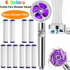 360° High Pressure Shower Head Turbo Water Saving Bathroom Spray Nozzle Filter