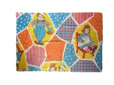 Vintage RAGGEDY ANN ANDY Bedroom Pillow Case Andy Bobbs Merrill VGC