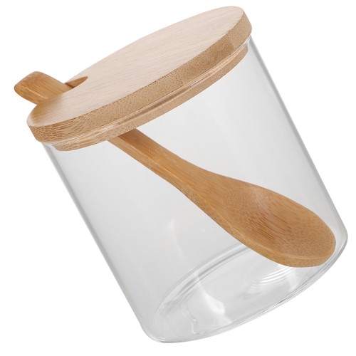 Contenedores de condimentos con tapa y caja de sal cuchara lata de condimentos con soporte para tapas y - Imagen 5 de 12