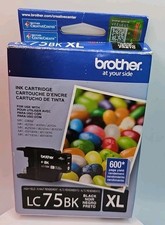 Genuine Brother LC75BK XL Black Ink Cartridge OEM Original LC 75 BK LC75