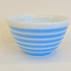 VINTAGE Pyrex 401 Blue Stripe Ring Mixing Bowl Glass 1 1/2 Pt USA