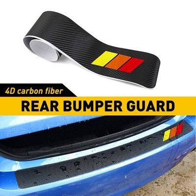 Black Rear Bumper Rubber Pad Kit Guard Sill Plate Trunk Protector Trim Cover US