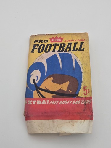 1963 Fleer Football 5 Cent Wax Pack Wrapper Original Complete Intact Low Grade