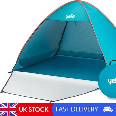 Pop Up Strandzelt | 3-4 Personen mit UPF 50+ UV Schutz, Strand Sonnenschutz,