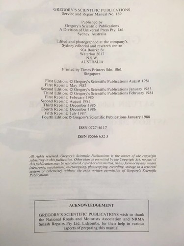 Gregory's Sigma GH-GJ Series Service and Repair Manual - Picture 3 of 5