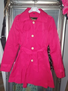 guess pink trench coat