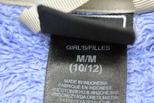 The North Face Girls Blue Turtle Neck Full Zip 2 Pocket Fleece Pullover Jacket M - Picture 4 of 9