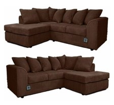 LEFT-HAND/RIGHT-HAND LUXURY CHICAGO CORNER SOFA JUMBO CORD ANY COLOUR