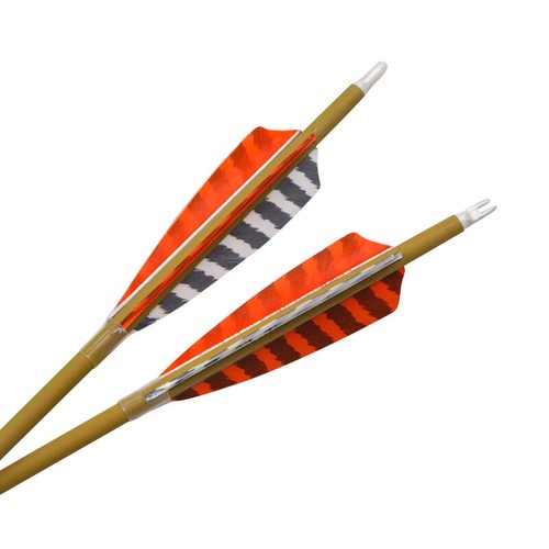 Flechas de carbono puro de 30" columna vertebral pluma de pavo 500 arco recurvo arco largo tiro - Imagen 10 de 14