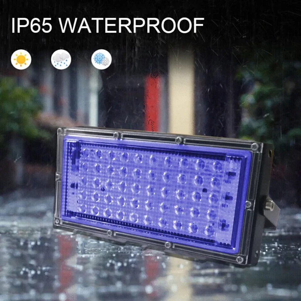 LED UV Stage Blacklight Ultraviolet Flood Effect Light DJ Disco Party Bar Decor - Image 3 of 4