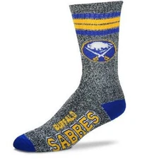 Buffalo Sabres Got Marbled Gray NHL Socks Men Size Large Blue Yellow Hockey Gift