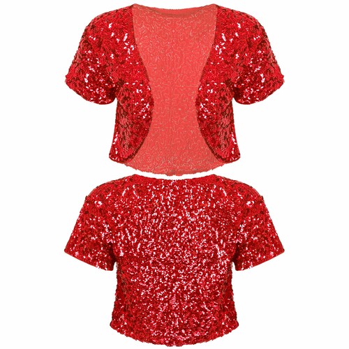Glitter Cropped Blazer Bolero Shrug 