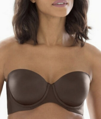 NWT SOMA  Vanishing STRAPLESS Java Brown UNDERWIRED Bra 40C Straps Included