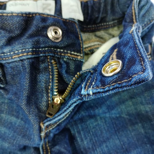 Old Navy Classic Girls Capri Cuffed Cotton Denim Jeans Adjustable Waist sz 5 - Picture 4 of 5