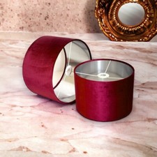 Velvet Lampshade for Ceiling Shade , Table,  Floor Lampshade With Silver Lining.