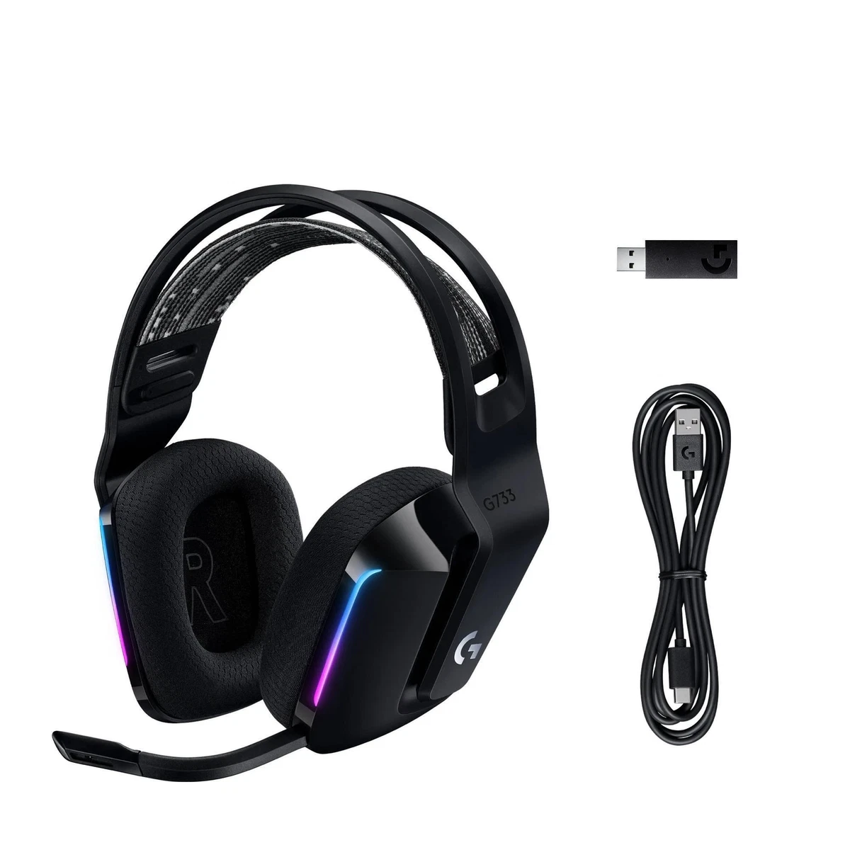 Logitech G733 Lightspeed RGB Wireless Gaming Headset - White / Black