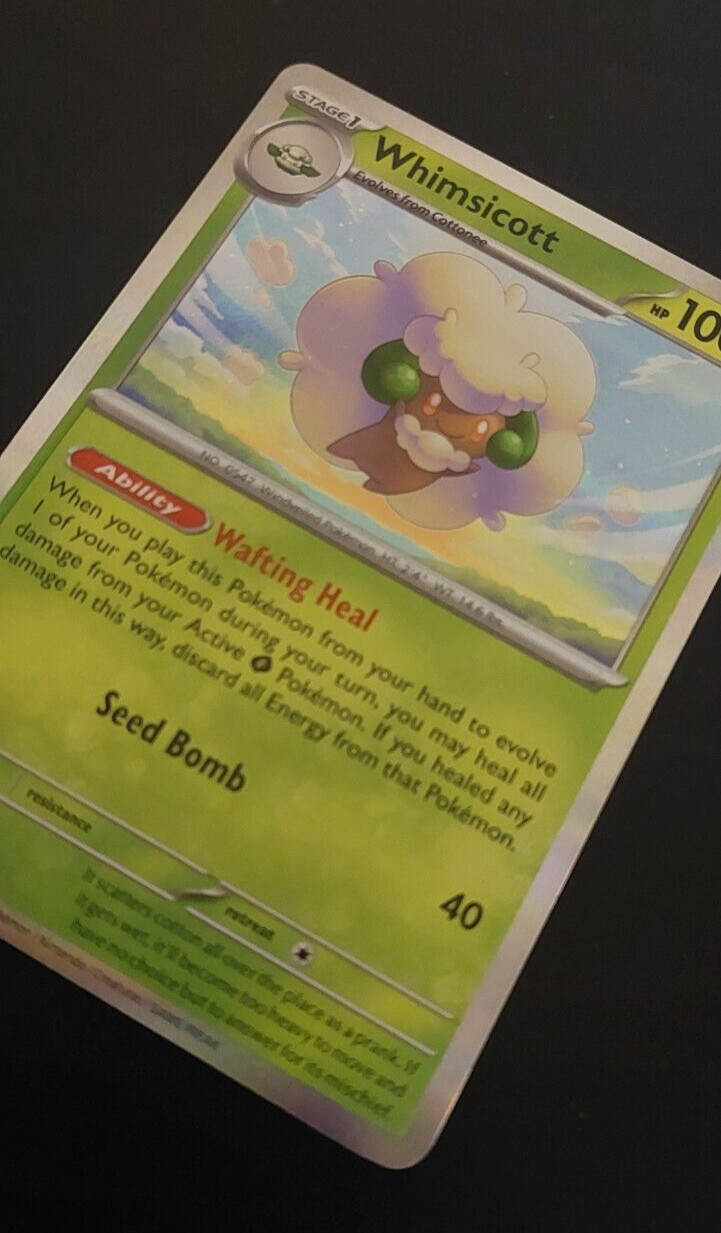 Whimsicott 15/162 Holographic Pokemon card