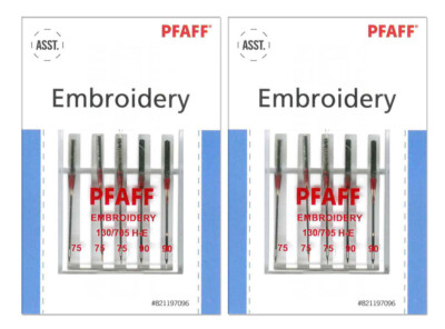 2x PFAFF Embroidery Nadeln Stärke gemischt System 130/705 H-E (821197096)