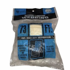 Vintage Wellington Outdoor Furniture Chair Webbing 73'100 Heavy Duty White/Blck