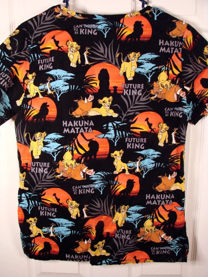 Disney Future King Women's Scrub Top Size XS Short Sleeve Cotton - Image 4 of 4