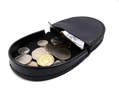 Mens Womens Ladies New High Quality Real Leather Coin Tray Purse Pouch Wallet - Picture 30 of 46