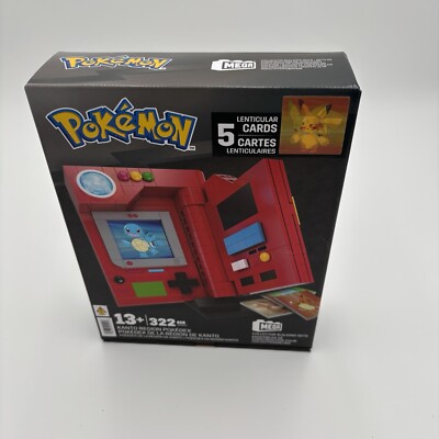 Mega Pokémon Kanto Region Pokédex Mattel Build Set w/ 5 Lenticular Cards New