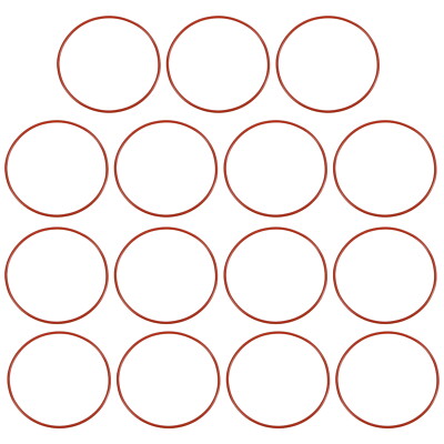 15Pcs Silicone O-Ring 72mm OD 68mm ID 2mm Width VMQ Sealing Gasket, Red