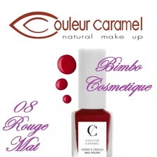 COULEUR CARAMEL 1 VERNIS A ONGLES BIO 08 Rouge mat 11ML NEUF