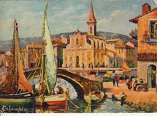 Carte postale 10X15cm PROVENCE peinture de Colombini marine provençale 2