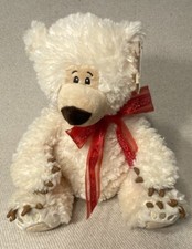 First Main Cream Bear Chucklebeary Plush 10  Stuffed Animal Red Heart Bow 2004
