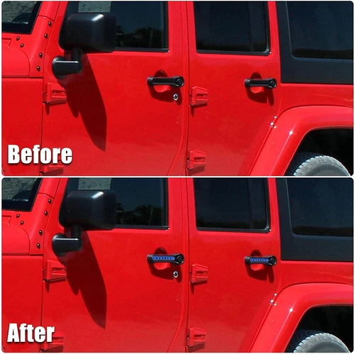 Aluminum Door Grab Handle Inserts Cover Trim for Jeep Wrangler JK 2007-2018 - Bild 23 von 46