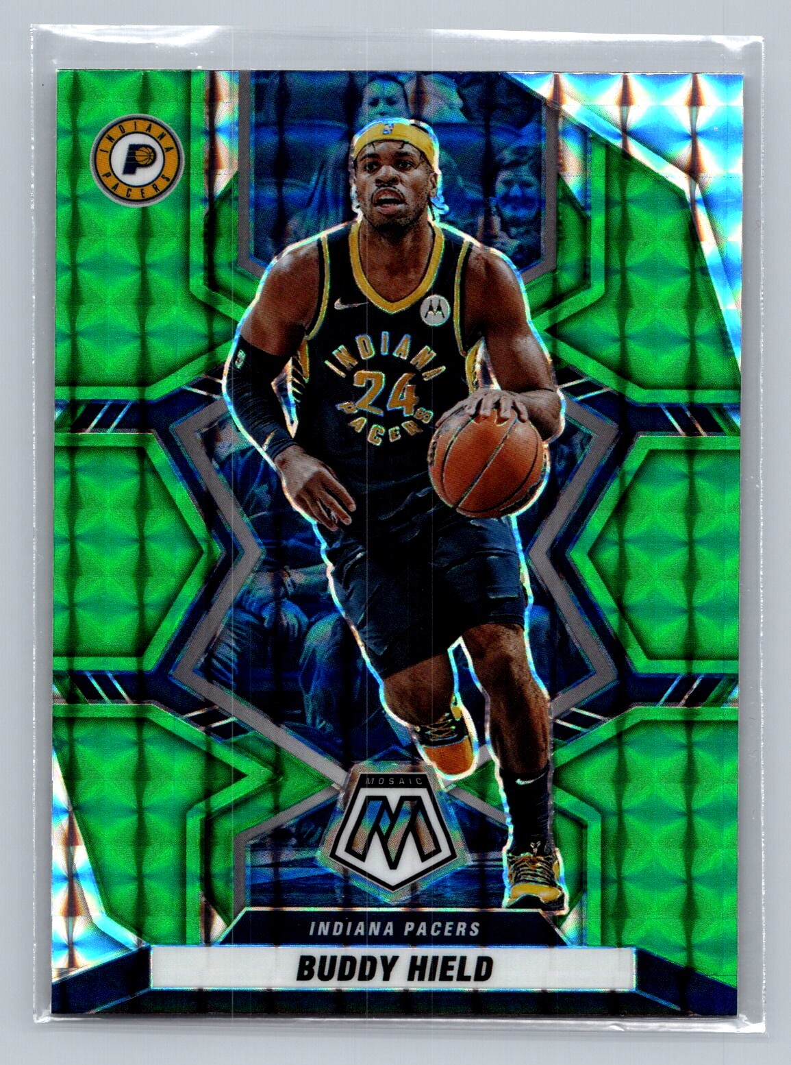 2021 Panini Mosaic #72 Buddy Hield Green Indiana Pacers