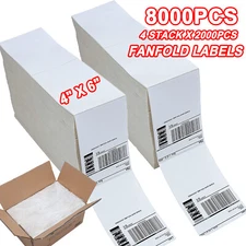 4x6 Thermal Labels Blank Shipping Direct Fanfold for Rollo Zebra Printer 8000 US