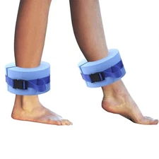 Aquatic Cuffs for Swimming Hydrotherapy Adjustable Blue Flotation Devices 2 Pack