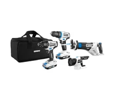 Hart - 20V Cordless 4-Tool Combo Kit 2 Batteries Charger Tool Bag - HPCK402BCA