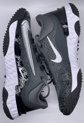 Nike Alpha Huarache Elite 4 TF \'Dark Smoke Grey\' DJ6523-011 Baseball Softball Nike Alpha Huarache Elite 4 Low Mcs Black / Dark Smoke Grey  main image 3