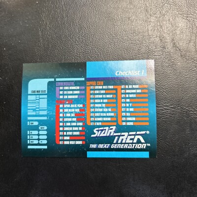 Jb101d Star Trek The Next Generation 1992 #119 Checklist 1