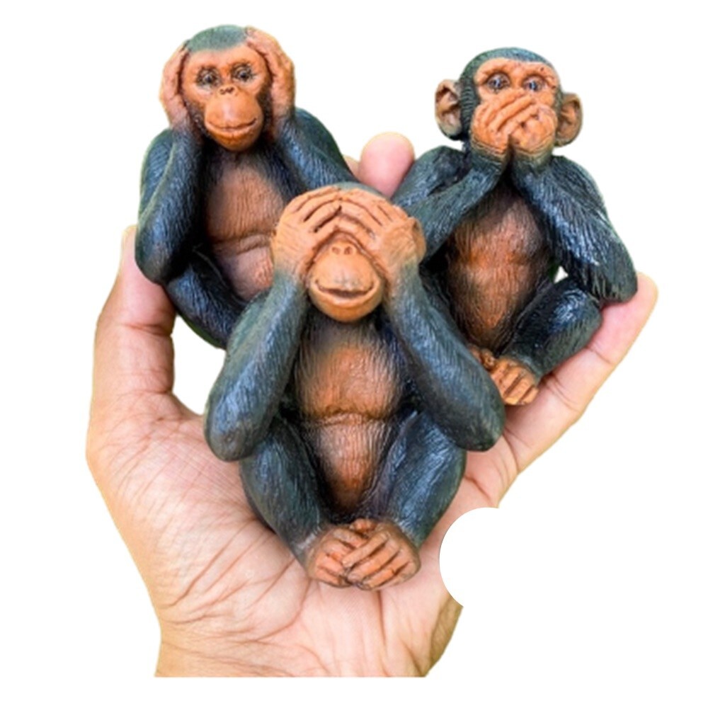 Monkeys Figurines 3 Wise Set Hear See Speak Decor Three
