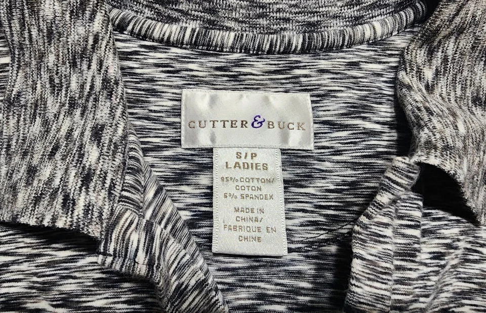 Camiseta deportiva para mujer Cutter & Buck gris estampado geométrico talla PS EUC T102 Foto 3 de 3