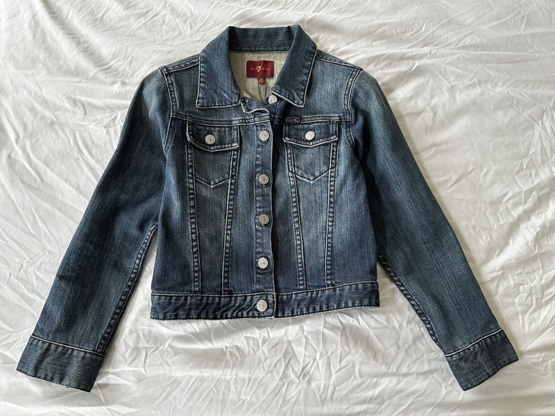 7 For All Mankind Teen Youth Denim Jacket Size 14Y