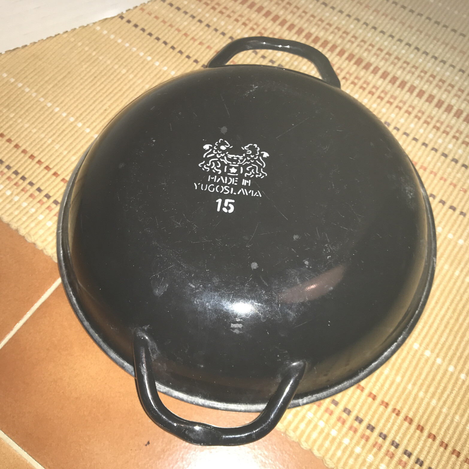 Vtg Emo Celje Enamelware Saute Pans Yugoslavia Yellow Blue Very Nice eBay