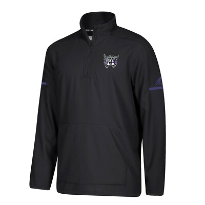 Weber State Wildcats NCAA Adidas Men's 2018 Sideline Black L/S Woven Knit