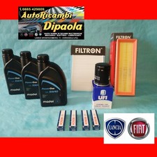 KIT TAGLIANDO + 4 CANDELE FIAT GRANDE PUNTO EVO 1.2 1.4 GPL METANO NATURAL POWER