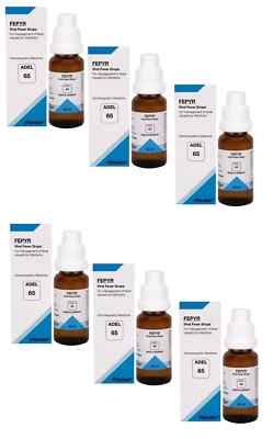   Pack of 6 X ADEL 65 Drops 20ml   Homeopathic Remedy for Skin Conditions  