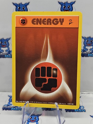 Pokemon Base Set 2 - Fighting Energy - 125/130 - MP - Picture 2 of 3