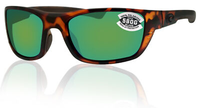 Costa Del Mar whitetip retro tortoise frame green mirror 580 glass lens new 