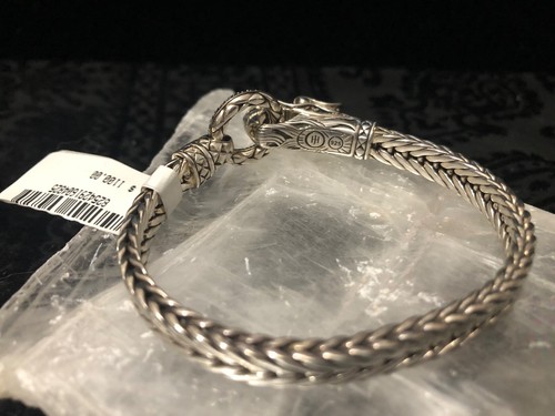 💕John Hardy Legends Naga Dragon Blk Sapphire Bracelet Sterling Size M - NWT! - Picture 4 of 6